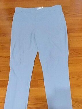 Draper & Damon Sky Blue Summer Pants Light Weight Stretch Waist Easy Care L